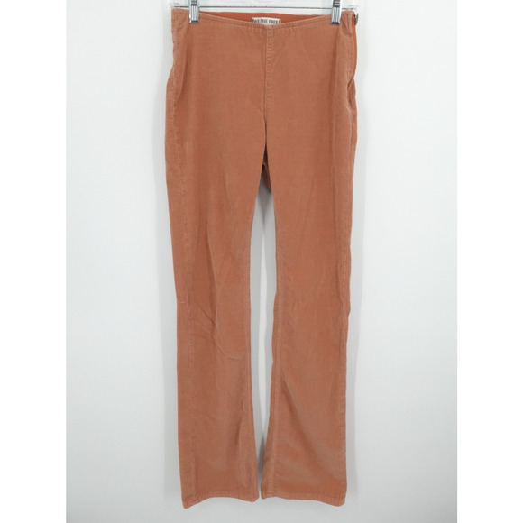We The Free Pants - We the Free Pants Womens 28 Coral Corduroy‎ Straight Leg Side Zip Boho Western
